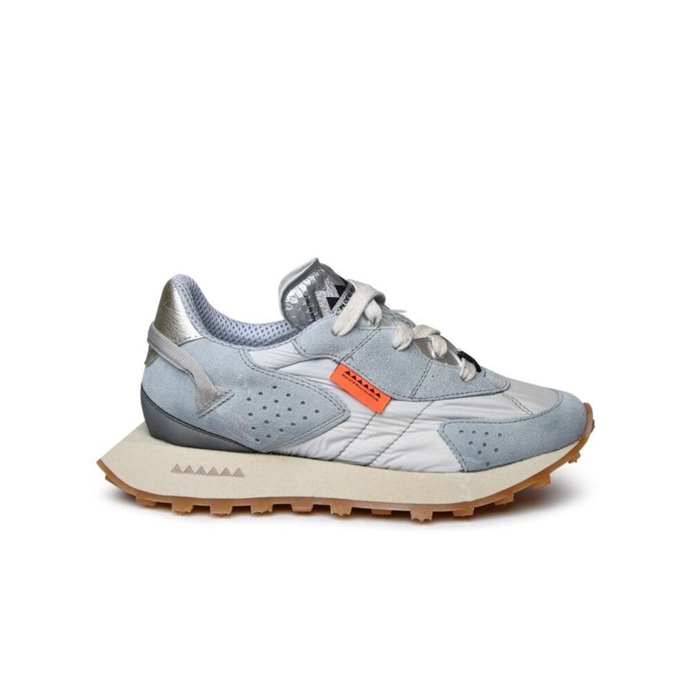 RUN OF Light Blue Suede Blend Sneakers